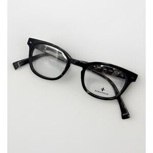 New SERAPHIN DREW 8562 Black Gray Tortoise WAYFARER FRAMES 47-21-145mm Japan